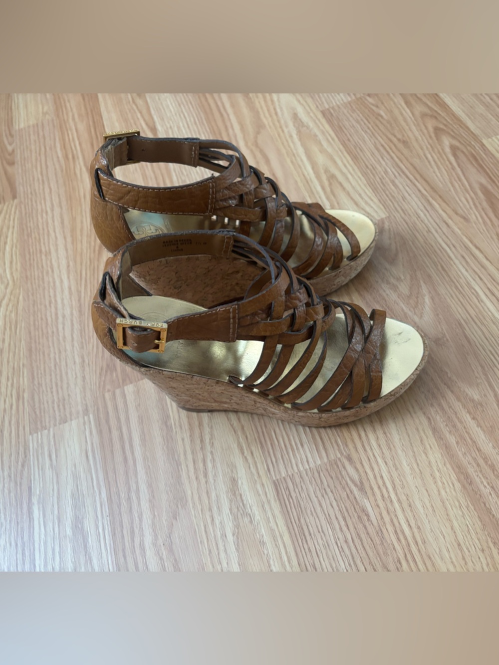 Tory Burch Anamarte Cork Wedge Sandals 7.5